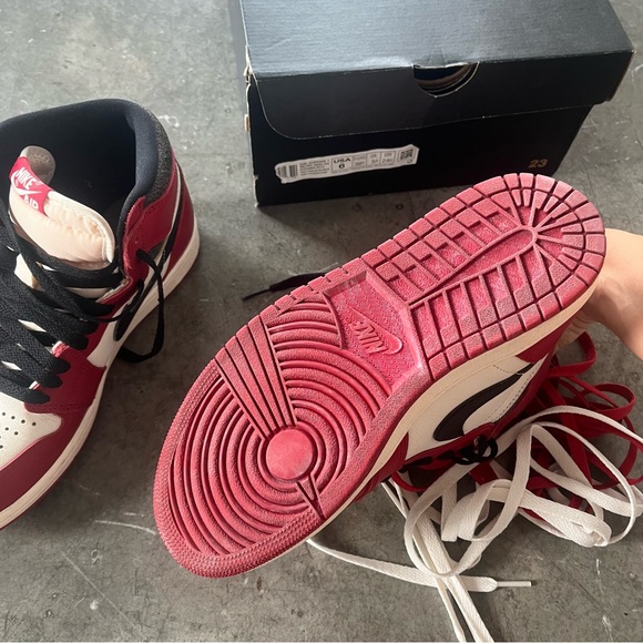 Air Jordan 1 Lost n Found Women’s 7.6 men’s 6 Blk Red Bred AJ1 Hi High Retro OG - Picture 9 of 11